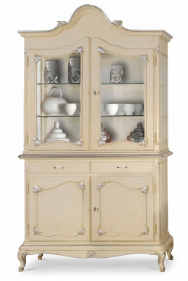 Vitrine de meubles de luxe italiens, armoire de vitrine de design en verre de commode dressoir de garde-robe.