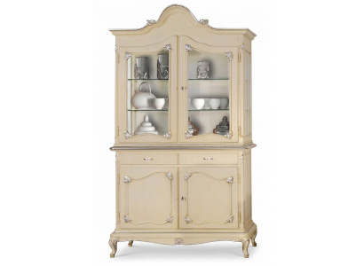 Vitrine de meubles de luxe italiens, armoire de vitrine de design en verre de commode dressoir de garde-robe.