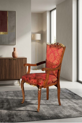 Fauteuils Chaises classiques Salle à manger Meubles italiens en bois Chaise de luxe nouvelle