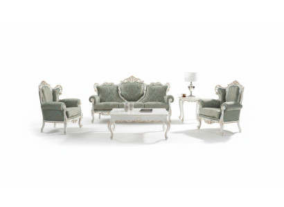 Ensemble de canapés Set Canapé Mobilier Classique Baroque Salon Canapé 5 pièces. Table de canapé