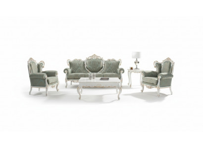 Ensemble de canapés Set Canapé Mobilier Classique Baroque Salon Canapé 5 pièces. Table de canapé