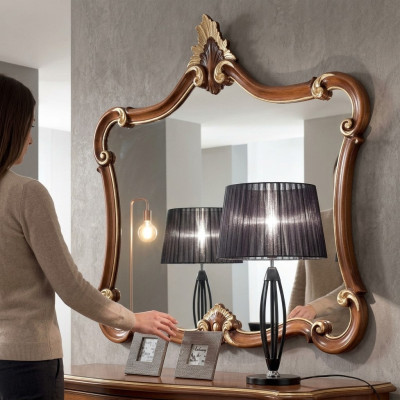 Miroir mural italien classique en bois de meubles de miroir de r luxe Ameublement de luxe nouveau
