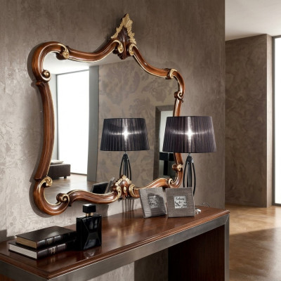 Miroir mural italien classique en bois de meubles de miroir de r luxe Ameublement de luxe nouveau