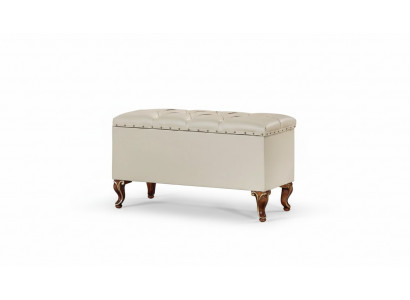 Tabouret Design Bois Meubles Italiens Salon de Luxe Pouf Style Elisa nouveau