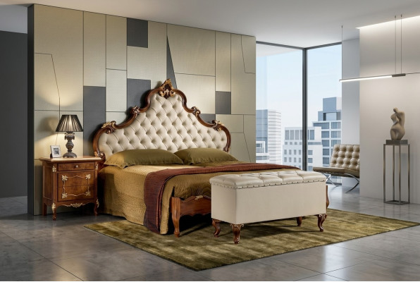 Meubles de lit Lit double Chesterfield Meubles de chambre Lits Meubles Italie neufs