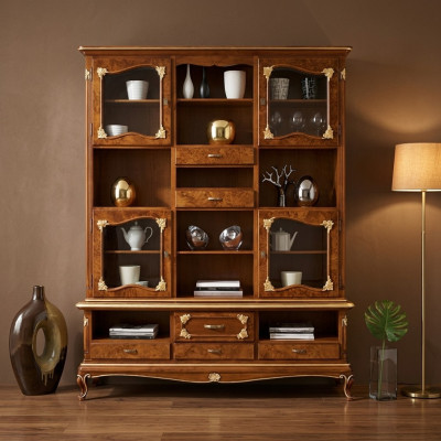Étagère pour livres marron présentoir pour armoire Bibliothèque Vitrine Étagère Étagères neuves
