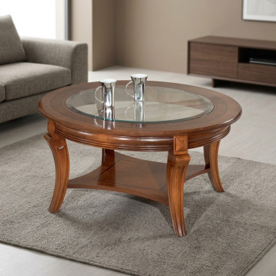 Table basse table en bois table de design tables de meubles italiens table en verre table ronde marron