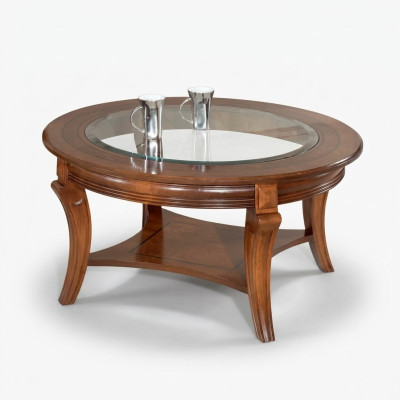 Table basse table en bois table de design tables de meubles italiens table en verre table ronde marron
