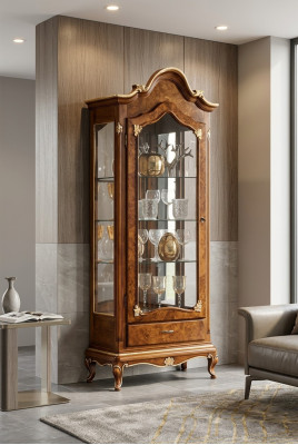 Armoires Vitrines en bois Armoire en verre Armoire en vrai bois Vitrine de salon Meuble Buffet