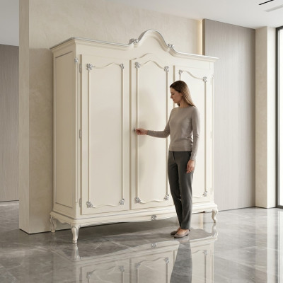 Armoire en bois Armoire Design de meubles de chambre Armoires Blanches Italie nouvelles