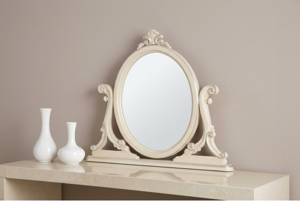 Miroir rond de style classique, miroir mural rond blanc, Italie, neuf.