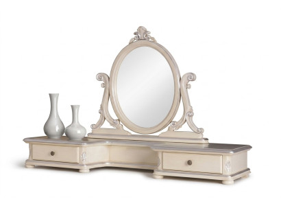 Miroir rond de style classique, miroir mural rond blanc, Italie, neuf.