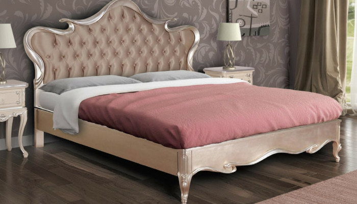 Chesterfield Lit Rembourrage Design Luxe Lits Doubles pour Hôtel Bois Italien Neuf