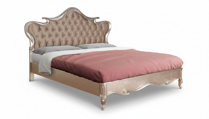 Chesterfield Lit Rembourrage Design Luxe Lits Doubles pour Hôtel Bois Italien Neuf