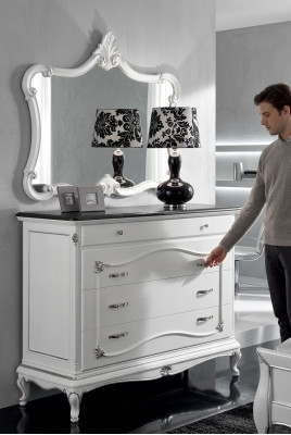 Coffre de luxe Miroir Groupe Bois Console Buffet Tiroirs Commodes Consoles