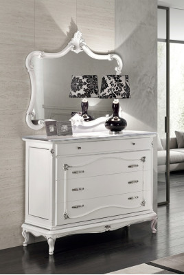 Coffre de luxe Miroir Groupe Bois Console Buffet Tiroirs Commodes Consoles