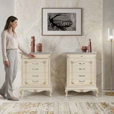 Commode Armoire Buffet en bois Armoires Italie Commodes Meuble de salon Armoire haute