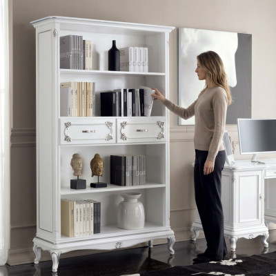 Salon Vitrine Armoire Livres Étagère Buffet Meuble Classique Étagères Bois