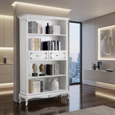 Salon Vitrine Armoire Livres Étagère Buffet Meuble Classique Étagères Bois