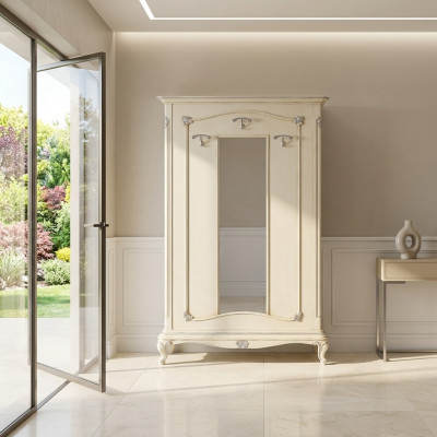 Garde-robe classique en bois de luxe Armoires en bois d'Italie Cabinet