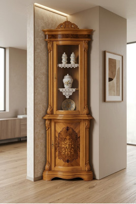 Vitrines Armoire en verre Vitrine en bois massif Buffet de salon Mobilier italien
