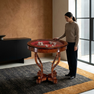 Table basse table en bois Tables de design Table ronde italienne Table d'appoint en bois