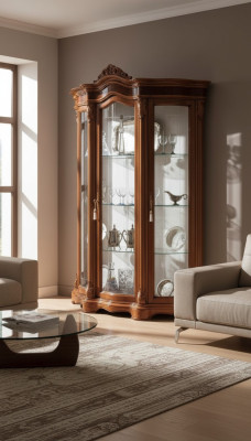 Vitrines Armoire en verre Vitrine Salon Buffet en bois Mobilier italien Étagère