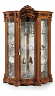Vitrines Armoire en verre Vitrine Salon Buffet en bois Mobilier italien Étagère