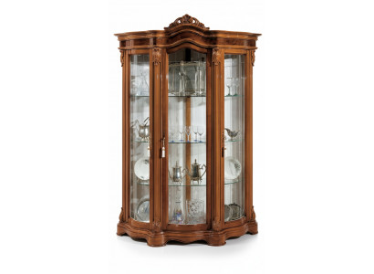 Vitrines Armoire en verre Vitrine Salon Buffet en bois Mobilier italien Étagère