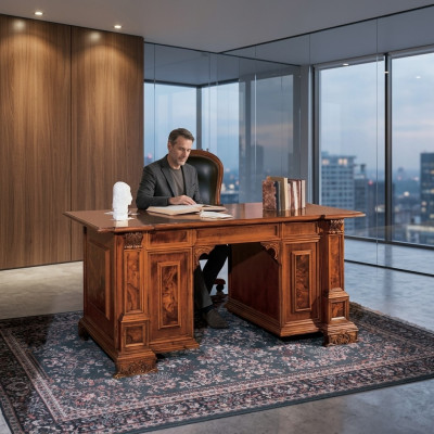 Classique Bureau Bureau de bureau Table Bureau Tables d'ordinateur Italie