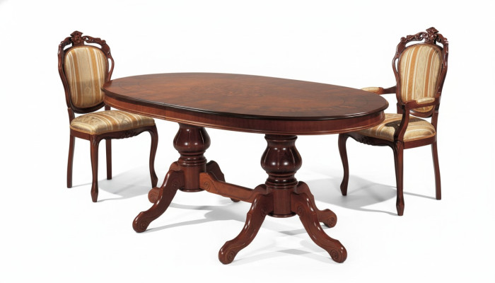 Salle à manger Set Set de salle à manger Classique en bois véritable Ensemble de chaises 2x chaises 3 pièces