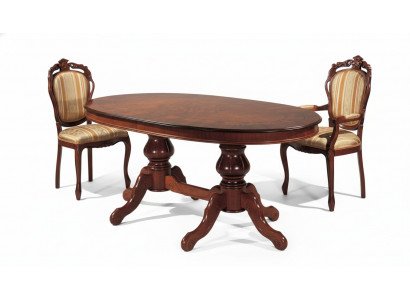 Salle à manger Set Set de salle à manger Classique en bois véritable Ensemble de chaises 2x chaises 3 pièces