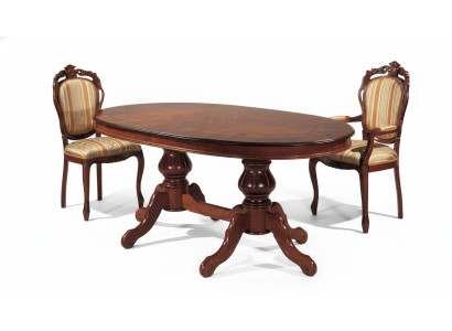 Salle à manger Set Set de salle à manger Classique en bois véritable Ensemble de chaises 2x chaises 3 pièces
