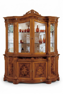 xxl met en valeur la garde-robe en verre, la vitrine en bois véritable, le buffet, les meubles italiens et les armoires.