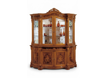 xxl met en valeur la garde-robe en verre, la vitrine en bois véritable, le buffet, les meubles italiens et les armoires.