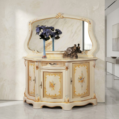 Meubles de chambre élégants Commode Armoire Buffet classique avec miroir
