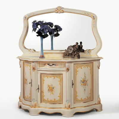 Meubles de chambre élégants Commode Armoire Buffet classique avec miroir