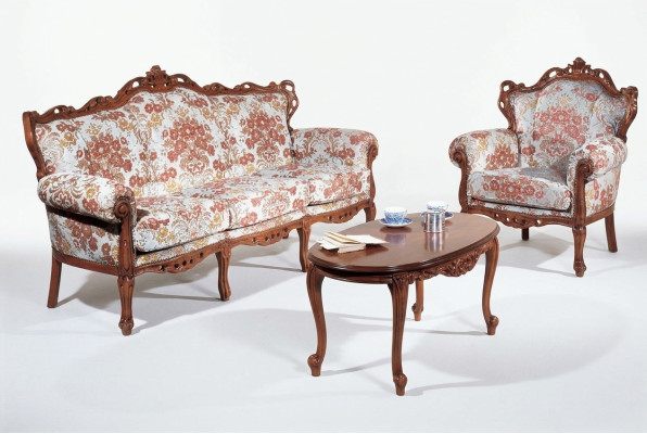 Ensemble de canapé italien Classique Ensemble de canapé Table basse 3 pièces. suite