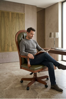 Chaise Chaise de direction Mobilier de bureau Chaise de bureau Chaise pivotante Fauteuil Style Elisa