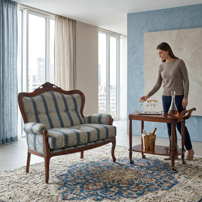 Canapé 2 places Canapés design 2 places Rembourrage Siège classique Tissu textile Canapé