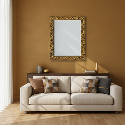Miroir de design classique italien avec support en bois mural Italie nouveau