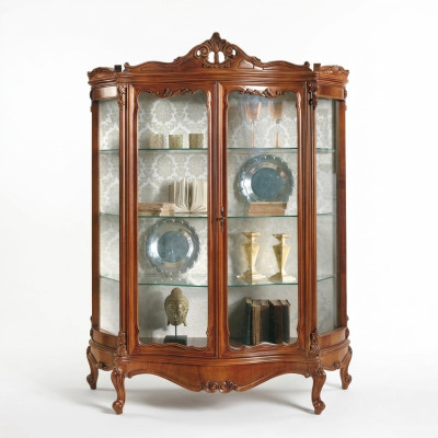 Vitrine en verre vitrine vaisselier meuble armoire en bois vitrines xxl armoire de luxe en bois