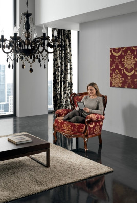 Meubles Chaises Design Art Déco Fauteuil Textile Salon Lounge Design Luxe Nouveau