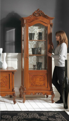 Vitrines en bois Armoire vitrée Vitrine en bois massif Meuble de salon Bahut