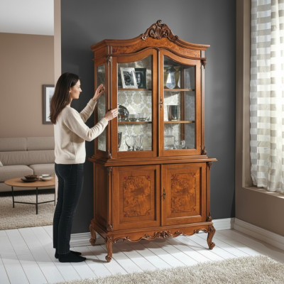 Vitrine de meubles de luxe italiens vitrines commodes armoires en verre design cabinets