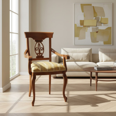 Chaise de salle à manger luxe Chaises classiques en bois Design en bois Chaise italienne Meubles en bois