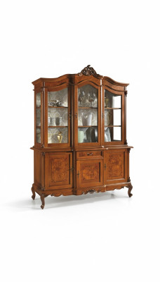 Vitrines Armoire en verre Vitrine Salon Buffet en bois Meuble italien Étagère