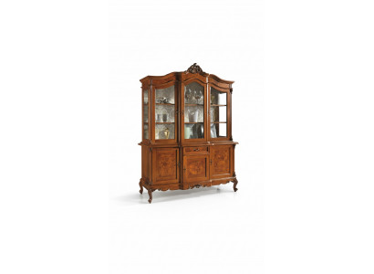 Vitrines Armoire en verre Vitrine Salon Buffet en bois Meuble italien Étagère