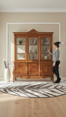 Vitrine d'exposition de meubles italiens Armoire Buffet de salon Buffets Vitrines xxl grand