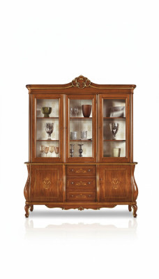 Vitrine d'exposition de meubles italiens Armoire Buffet de salon Buffets Vitrines xxl grand